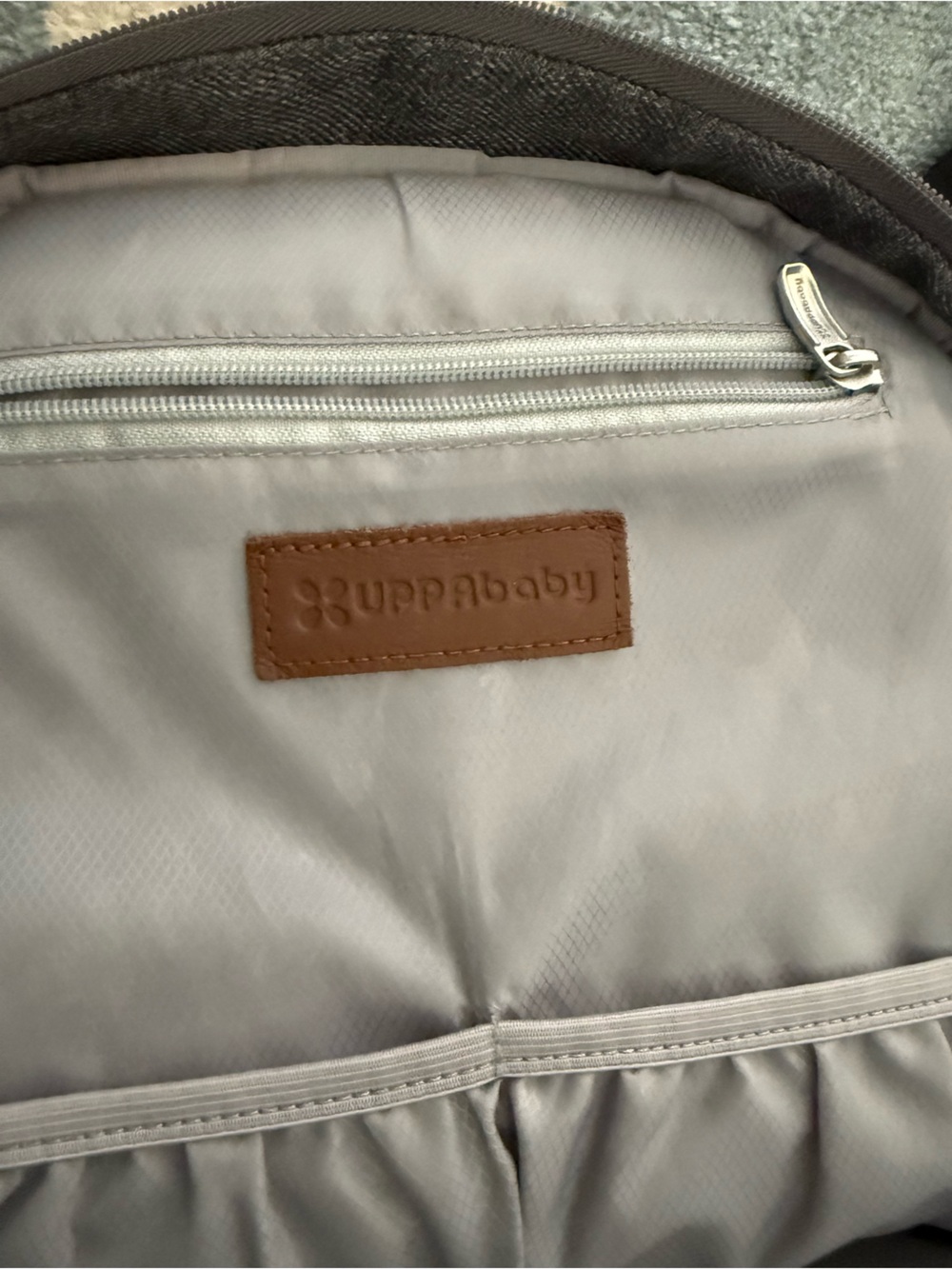 Skip Hop Gray Laptop Backpack with Leather Logo Patch